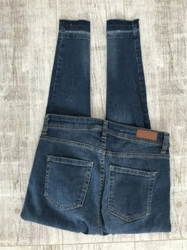 C&A spodnie dzinsy rurki jeans szarpane 34 xs