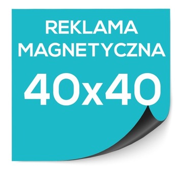 Reklama naklejka magnetyczna na samochód 40x40 cm