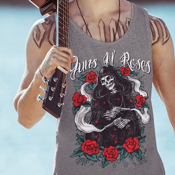 TANK TOP HORROR/ROCK GUNS N ROSES REAPER