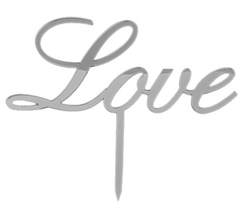 Фигурка-топпер для свадебного торта LOVE, украшение в разных цветах