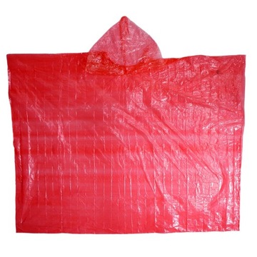 Disposable Plastic Raincoat Rain Cover Ball Red