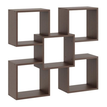 Półka wisząca ścienna na książki 98x91 WENGE