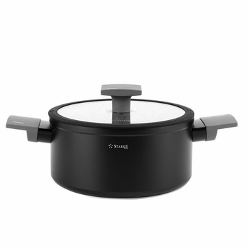 Кастрюля, гранитное покрытие, ИНДУКЦИОННАЯ кастрюля Genius 2,5л с крышкой Starke Pro