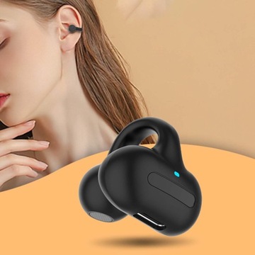 Водонепроницаемые наушники с зажимом для ушей и микрофоном, маленькие, черные.