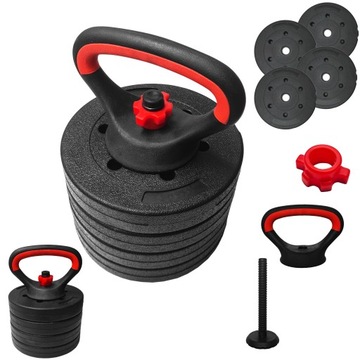KETTLEBELL BITUMICZNY 10 KG Regulowany hantle kettel kettla kula