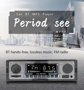 АВТОМОБИЛЬНОЕ РАДИО В СТИЛЕ РЕТРО BLUETOOTH USB МИКРОФОН