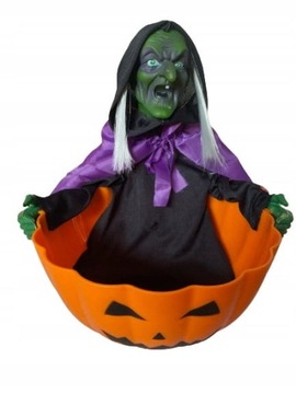 Ruchoma miska na słodycze Halloween 28x24x29 cm wiedźma