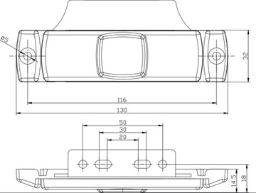 FRISTOM LED Габаритный фонарь FT-017 БЕЛЫЙ
