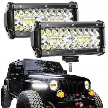 2x 120W HALOGEN SZPERACZ LAMPA ROBOCZA LED 12V 24V 240W MOCNA OFFROAD QUAD
