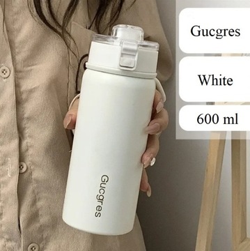 Mobilny termokubek bialy 600ml Gucgres