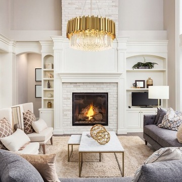 ХРОМИРОВАННЫЙ ПОТОЛОЧНЫЙ ХРУСТАЛЬНЫЙ СВЕТИЛЬНИК