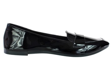 BALERINY LAKIERKI CZARNE ELEGANCKIE BUTY DAMSKIE 6356 roz. 38