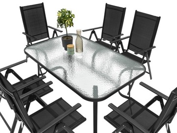 MEBLE OGRODOWE TARAS 6 KRZESEŁ OGRODOWY ZESTAW