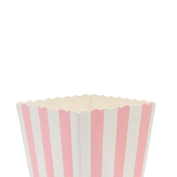 Небольшие бумажные коробки попкорна конфеты нашивка 5кс7кс11.5км устранимая розовая