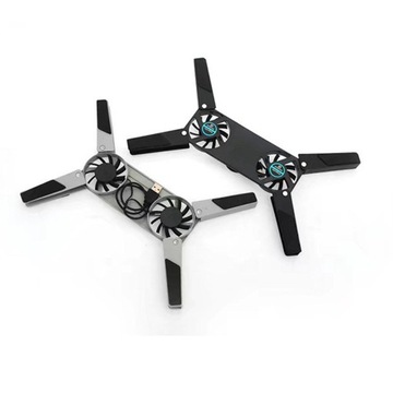 Охлаждающая подставка для ноутбука, аксессуар с двумя вентиляторами, складная