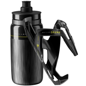 Zestaw Koszyk i Bidon ELITE Custom Race+ Fly Maillot Jaune TdF 550ml