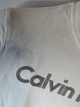 Koszulka z długim rękawem biała Calvin Klein S