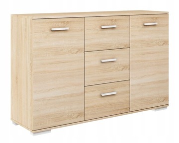 KOMODA ABS K3 DĄB SONOMA 120CM POKÓJ SYPIALNIA