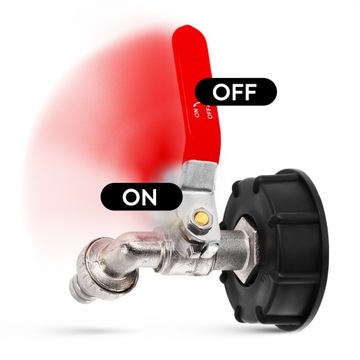 Клапан крана для резервуара Mauser емкостью 1000 л Mauser для шланга 1/2 дюйма, соединение IBC 60x6