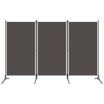 PARAWAN POKOJOWY DEKORACYJNY ŚCIANKA KOTARA 3-PANELOWY 260 x 180cm ANTRACYT