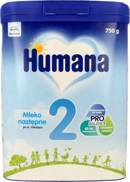 HUMANA 2 MLEKO NASTĘPNE PO 24 MIESIĄCU 750g