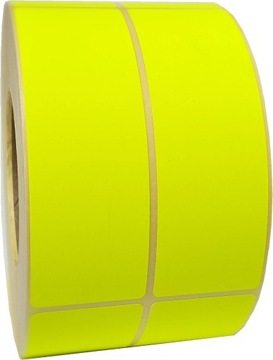 kolorowe naklejki papierowe etykiety samoprzylepne żółte nalepki 45x140mm