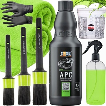 ADBL APC UNIWERSALNY Środek Czyszczący 500ML +PĘDZELKI +MIARKA +SPRYSKIWACZ