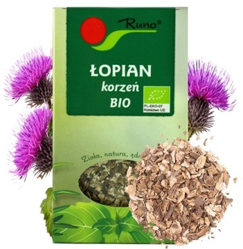 ŁOPIAN Korzeń Łopianu 50g Certyfikat EKO RUNO