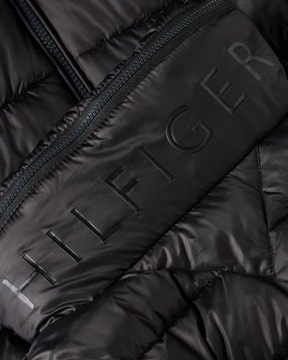 Tommy Hilfiger kurtka Padded Global Stripe Coat czarny S