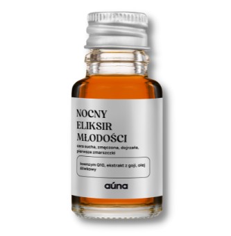 AUNA NOCNY ELIKSIR MŁODOŚCI KOENZYM Q10 10ML MINI SERUM DO SUCHEJ SKÓRY