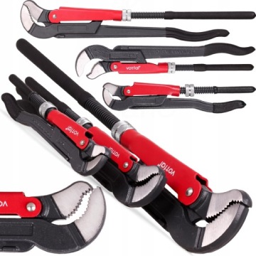 KLUCZ NASTAWNY SZCZYPCE ŻABKA CĘGI DO RUR ZESTAW 3