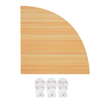 Wisząca półka narożna Lekka, pływająca półka do salonu 22 cm, biała