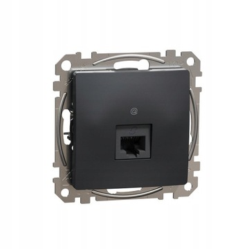 Sedna Design Gniazdo komp RJ45 czarne antracyt