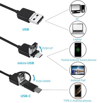 HD-ИНСПЕКЦИОННАЯ КАМЕРА-ЭНДОСКОП USB OTG 5,5 мм 5 м