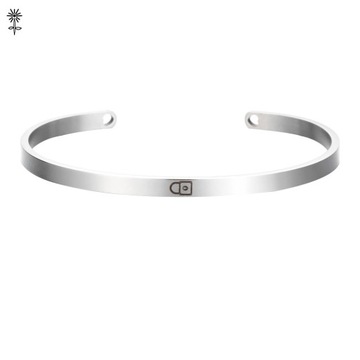 Stainless Steel Rose Gold Positive Inspirational Design Bracelet Engraved Q