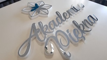 Litery LOGO 3D złota srebrna lustrzana PLEXI napis