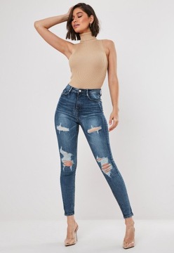 MISSGUIDED JEANSY DZIURY WYSOKI STAN (31)