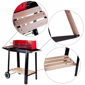 ПОРТАТИВНЫЙ УГОЛЬНЫЙ САДОВЫЙ ГРИЛЬ НА КОЛЕСАХ