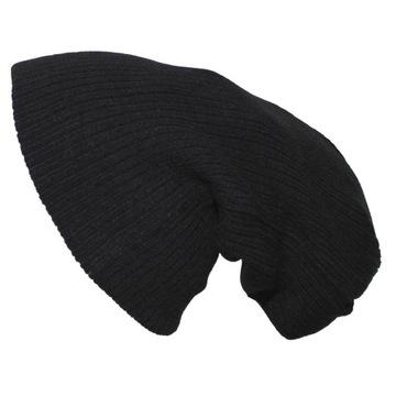 CZAPKA BEANIE DŁUGA CZARNA