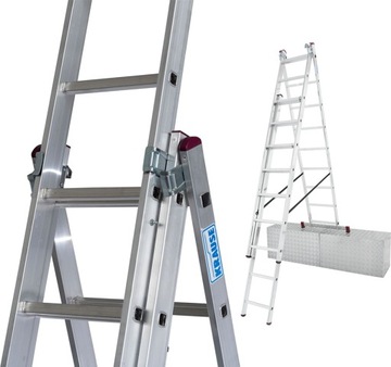 KRAUSE CORDA Drabina Na SCHODY 3x9 33390 6,20m