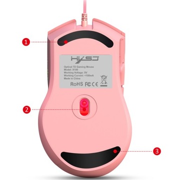 MYSZKA GAMINGOWA MYSZ DLA GRACZY RGB LED 3600 DPI