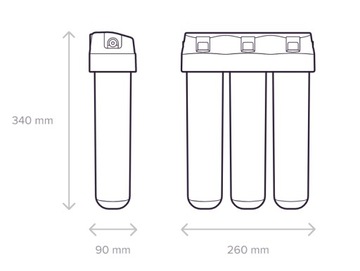 AQUAPHOR FILTR do WODY POD ZLEW pitnej zlewozmywak 3 wkłady 2l/min
