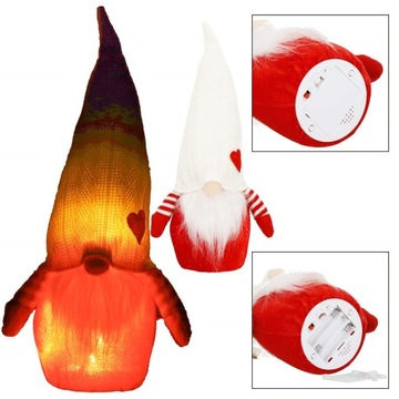 РОЖДЕСТВЕНСКИЙ Гном СВЕТЯЩИЙСЯ 33 СМ GNOM СВЕТОДИОДНОЕ УКРАШЕНИЕ РОЖДЕСТВЕНСКИЙ ПОДАРОК