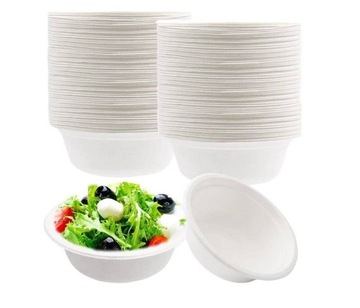 Одноразовые суповые тарелки, белые, 350 мл, 50 шт.
