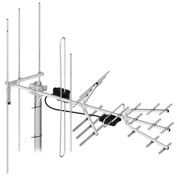 Antena telewizyjna DVB-T2 H.265 HEVC VHF/UHF Dipol 28/5-12/21-60