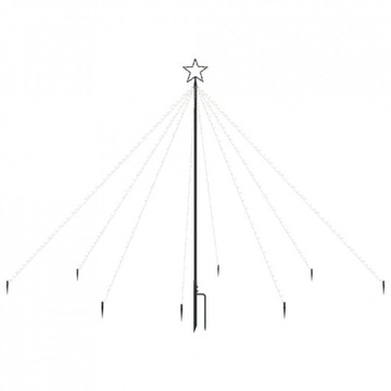 CHOINKA ZEWNĘTRZNA METALOWA LAMPKI 400 LED 2,5 m