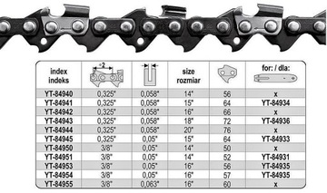 РЕЖУЩАЯ ЦЕПЬ 14'' 3/8' 1.3MM 52Z