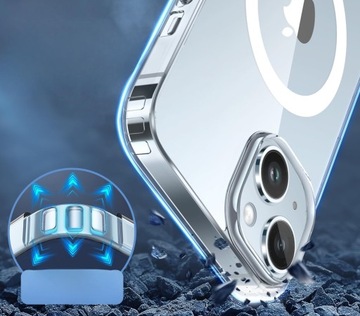 ПРОЧНЫЙ, ПРОЗРАЧНЫЙ МАГНИТНЫЙ ЧЕХОЛ ДЛЯ IPHONE 15 6,1