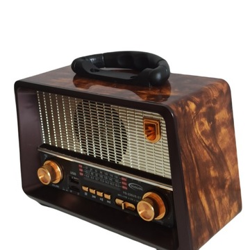 RADIO W STYLU VINTAGE z bluetoothem I PANELEM SOLARNYM
