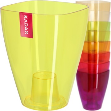 DONICZKA OSŁONKA NA STORCZYK KWIETNIK PLASTIKOWA KWIATY 12CM ŻÓŁTA